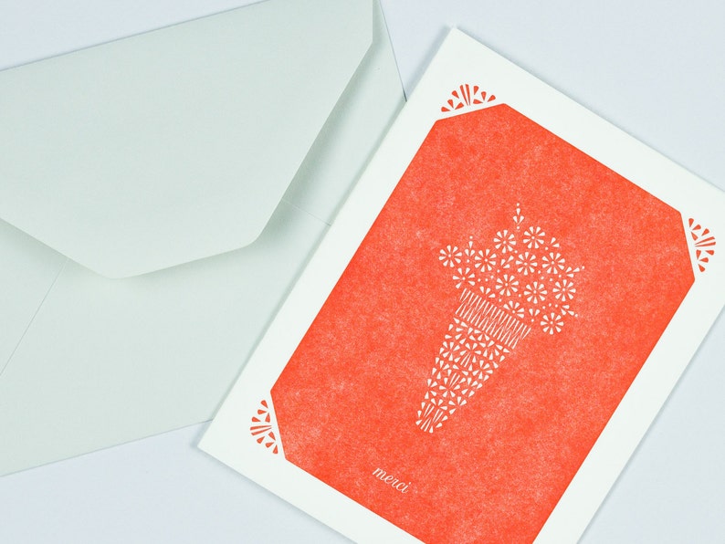 Carte de remerciement - Merci Cards - Carte de remerciement typographique - Cartes typographiques - Cartes imprimées en bloc image 2
