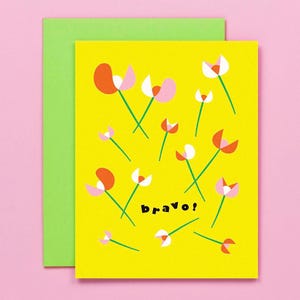Carte Bravo • Carte Fier of You Fleurs Bravo • Carte florale de félicitations • Carte de félicitations • de @mydarlin_bk
