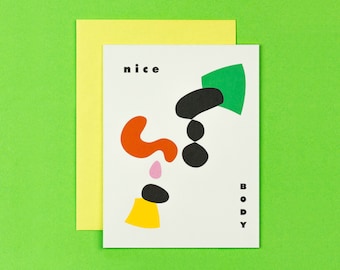 Nice Body Love Card, Anniversary Card, or Valentine's Day Card • by @mydarlin_bk