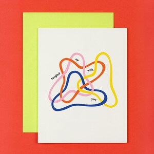 Tarjeta de amor, tarjeta de aniversario o tarjeta del día de San Valentín Enredado contigo • por @mydarlin_bk