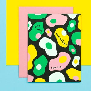 You Are Somethin' Special Pyschadelic Eggs Thank You Card, Birthday Card or Friendship Card • by @mydarlin_bk