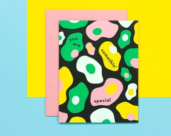 You Are Somethin' Special Pyschadelic Eggs Carte de remerciement, carte d'anniversaire ou carte d'amitié • par @mydarlin_bk