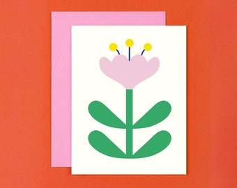 Flower Friend No. 3, Crocus Madame Botanical Blank Art Card • by @mydarlin_bk