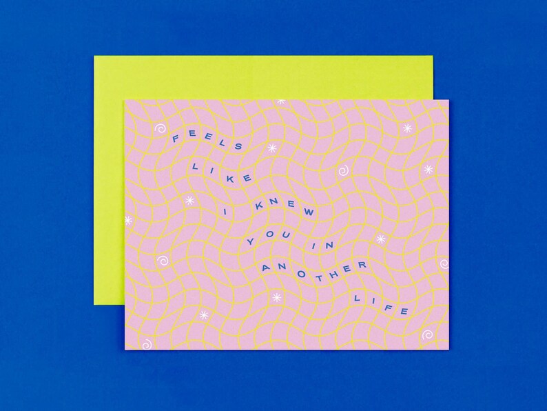 Carte d'amour ou d'amitié avec grille ondulée Another Life • par @mydarlin_bk image 1