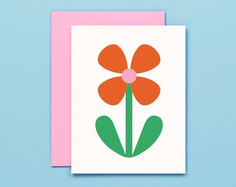 Flower No. 7, Sweetie Wildflower Botanical Blank Art Card • by @mydarlin_bk