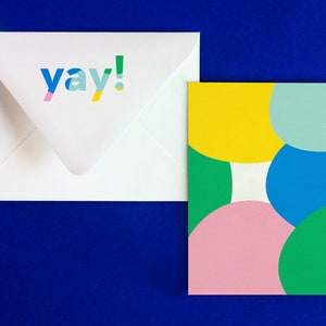 Yay Congrats Card, Yay Notevelope • Biglietto modello vuoto con busta stampata • Buste per appunti: il biglietto è sulla busta • di @mydarlin_bk