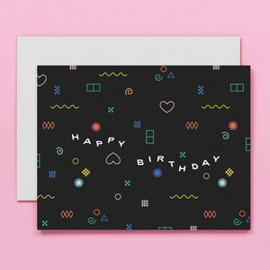 8-Bit Geburtstag • 80er Jahre Computerspiel Geburtstagskarte • von @mydarlin_bk