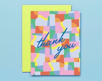 Static Thank You • Abstract Thank You Card or Card Set • by @mydarlin_bk