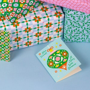 Carte de Noël ou jeu de cartes joyeux petit ornement • Joyeux Noël • Cartes de Noël florales rétro • par @mydarlin_bk image 3