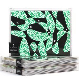 Merry Abstract Mistletoe Pattern Abstract Holiday Card Boxed Set • by @mydarlin_bk