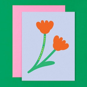 Happy Together Blumenknospen Karte, Jahrestagskarte, Valentinstagkarte, Liebeskarte oder Hochzeitskarte • von @mydarlin_bk