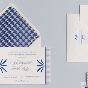 Art Deco Letterpress Wedding Invitation - Foil Invitation - Custom Invitation - My Darlin&#39; Classic Collection Wedding Invitation Sample Pack