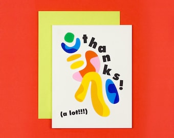 Carte de remerciement aux formes abstraites Merci beaucoup • par @mydarlin_bk
