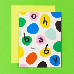 Oh Baby-Baby! Baby Karte, Unisex Baby Shower Karte oder New Baby Karte • von @mydarlin_bk