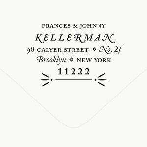 Return Address Stamp Modern - Custom Stamp Self Inking - Wedding Stamp - Custom Stationery - Custom Rubber Stamp - Gene No. 2