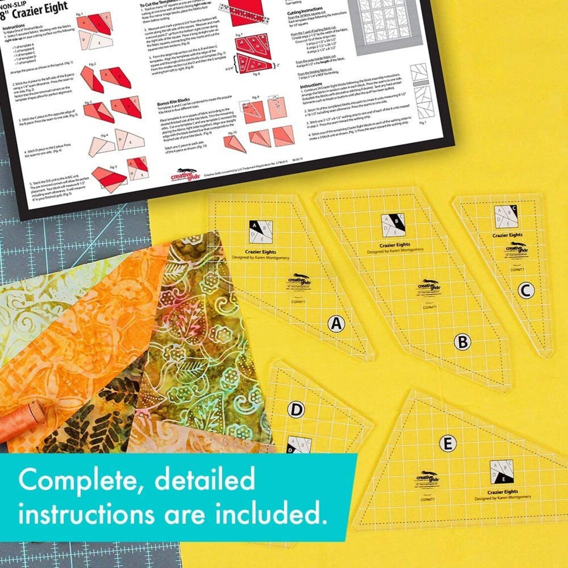 Creative Grids Crazier Eights Quilting Ruler Template Etsy