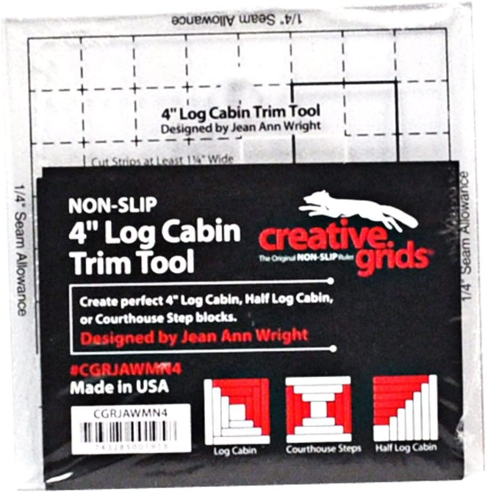 Creative Grids 4 Log Cabin Trim Tool Quilting Ruler Etsy