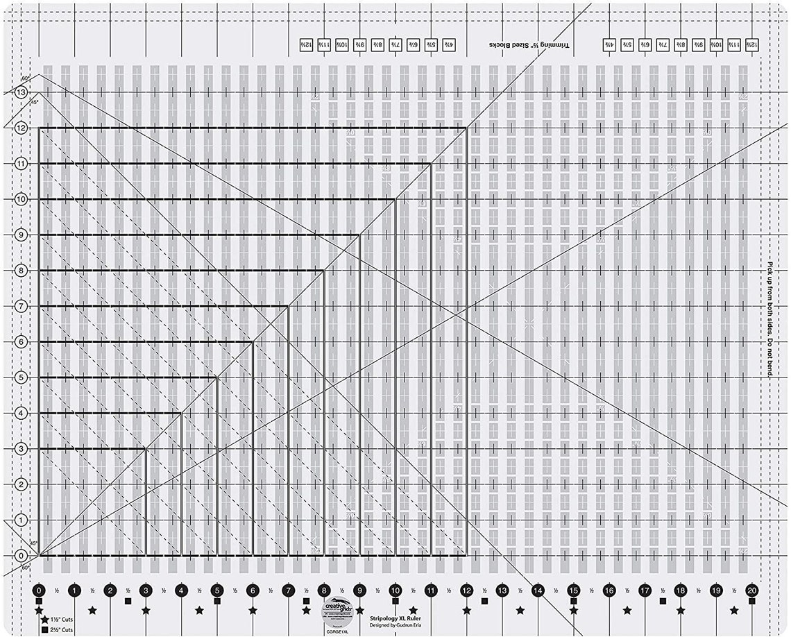 Creative Grids Stripology XL Slotted Quilting Ruler Template Etsy