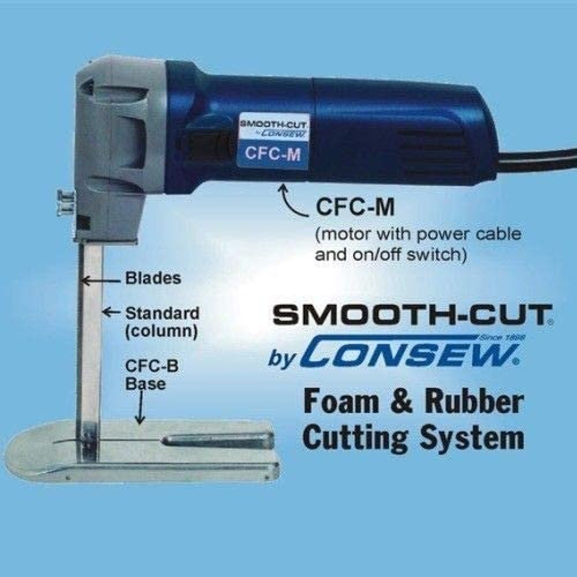 Consew CFC 8 Dual Blades Complete Foam & Rubber Cutter Etsy