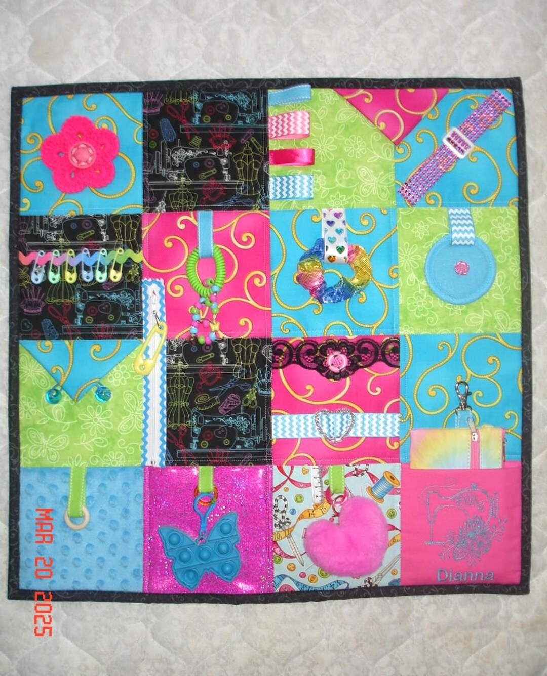 Sewing Fidget Quilt: Sensory Activity Blanket for Dementia, Autism - Etsy