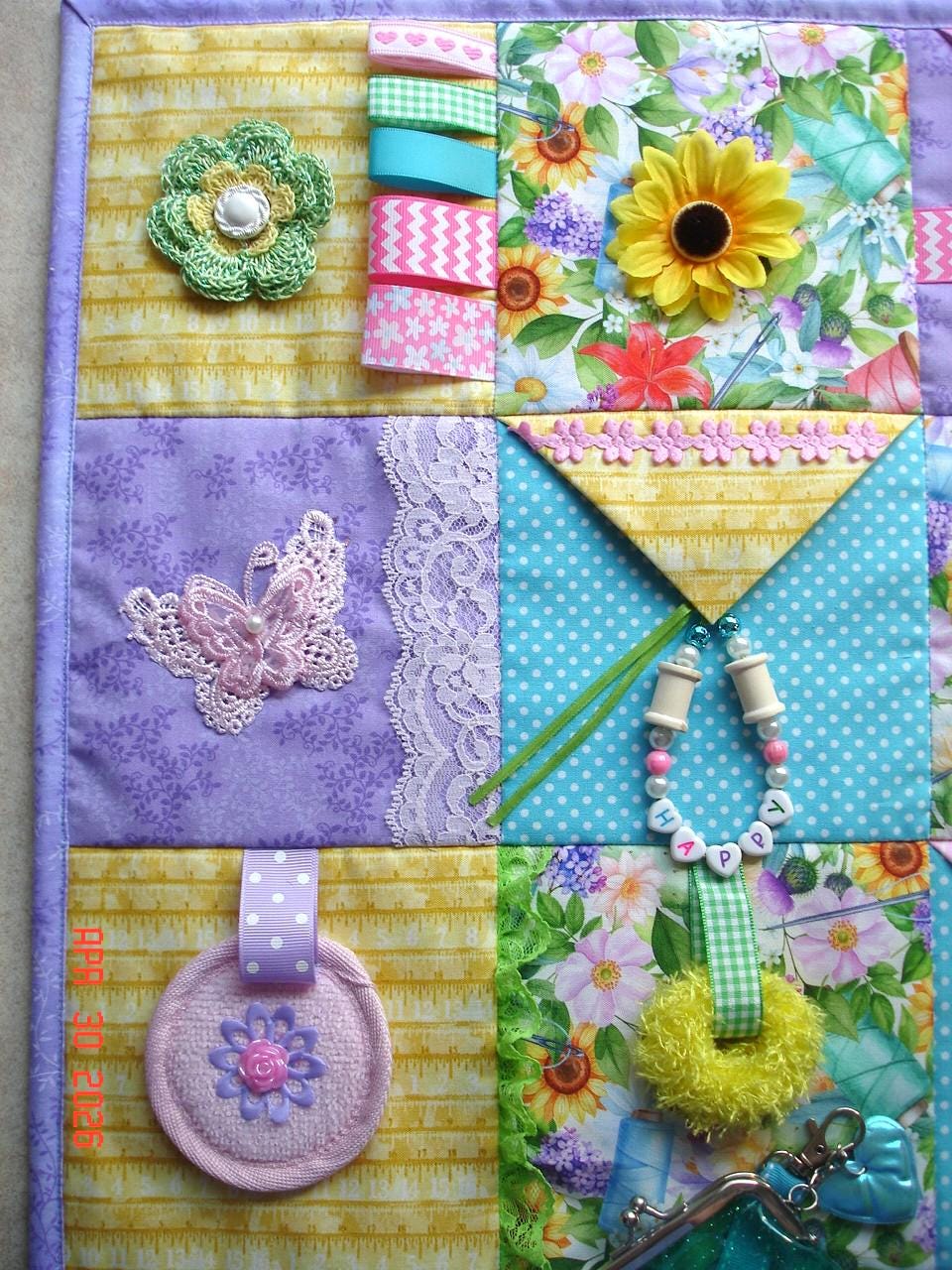 Sewing-theme Sensory Tactile Activity Fidget Quilt Blanket Dementia ...