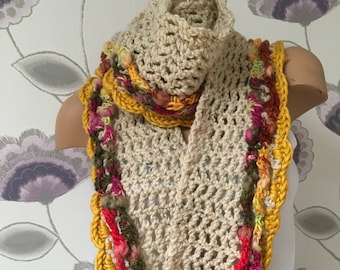 PDF Crochet scarf pattern - crochet cowl - crochet pattern - crochet neck accessory  pattern - crochet shawl pattern - pdf scarf