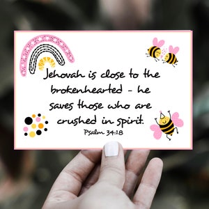 Scripture printable card - encouragement bible verse -jw printable bookmark gift children child download digital SVG JPG