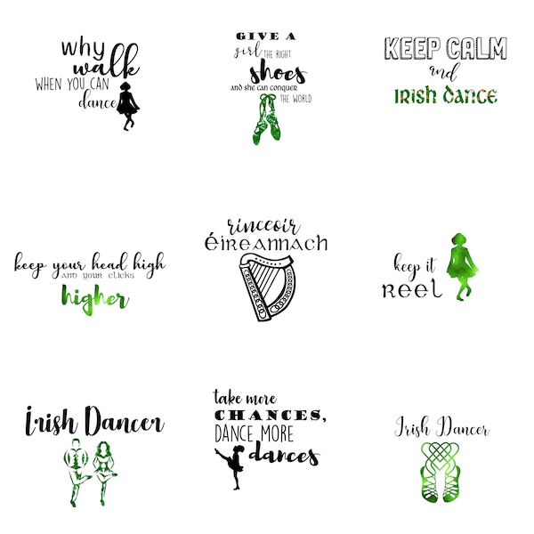 Irish dancing SVG  printable - clip art cutting file - vinyl transfer decal - cutting file cricut