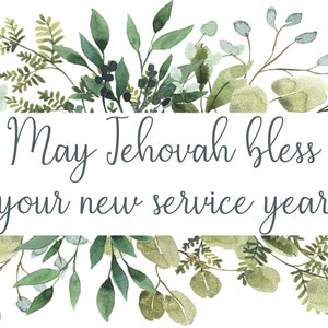 JW Printable New Service Year Card Pioneer Gift Postcard - Best Life