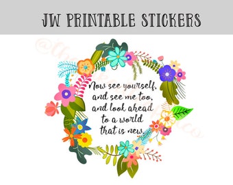 JW stickers - Bible verse stickers - JW planner stickers - jw printables - jw printable stickers - Jw witnesses - Jw pioneer school gift