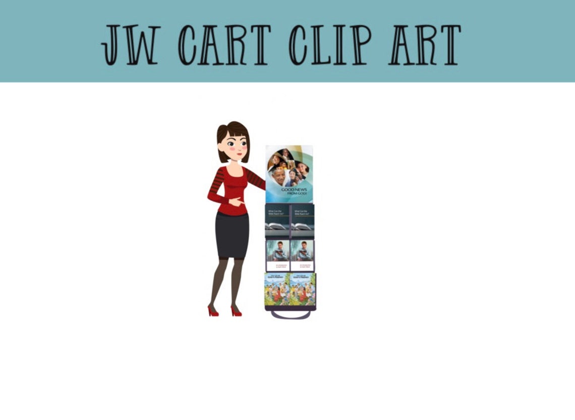 JW Cart Printable Ministry Trolley Cart Clip Art witnessing Etsy