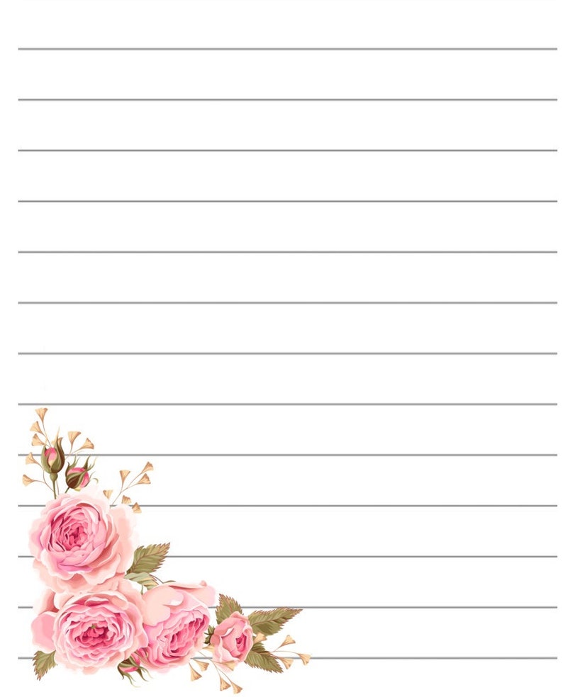 Printable notepaper printable paper printable notebook