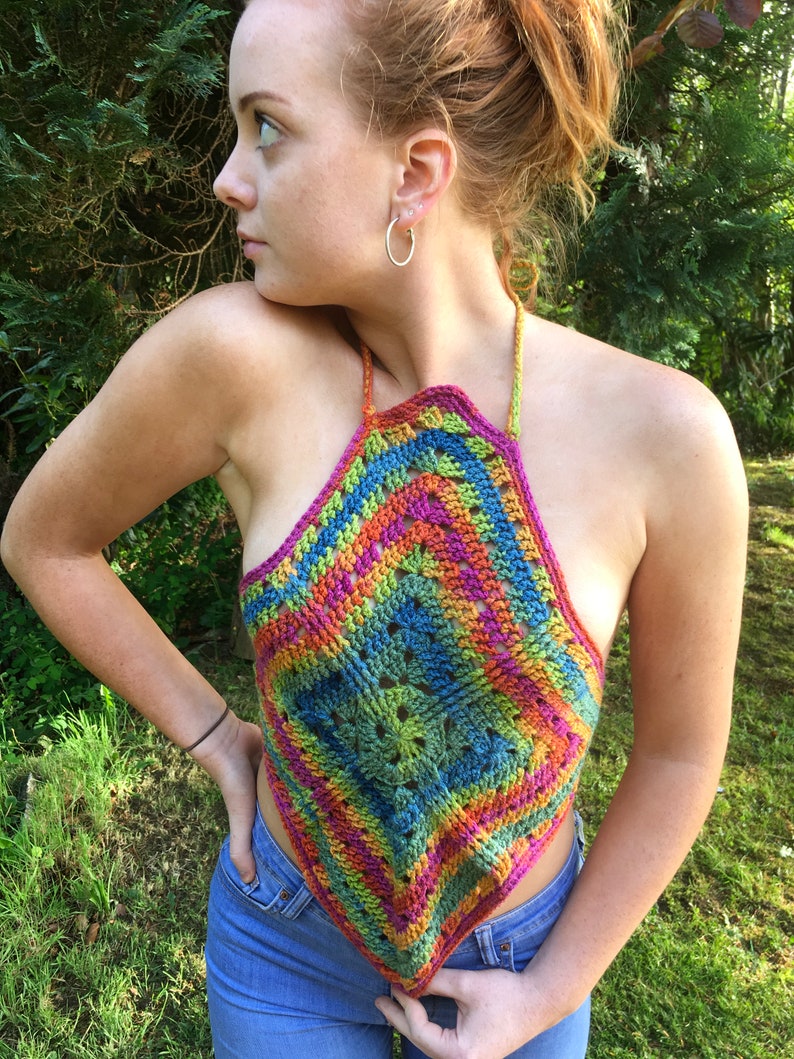 Crochet Halter Pattern- Pdf Digital Halter Top Hippy Festival Boho
