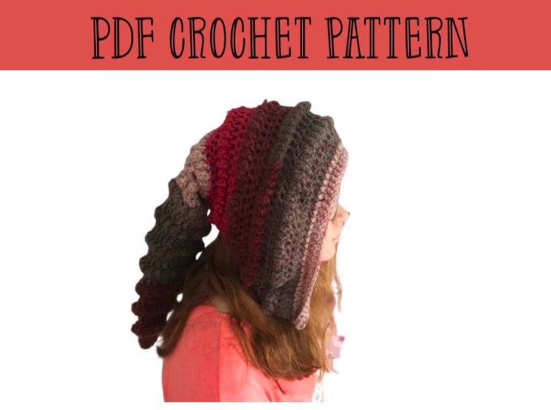 PDF Crochet hood pattern hat pixie elf hat pattern snood pattern crochet hat pattern image 1