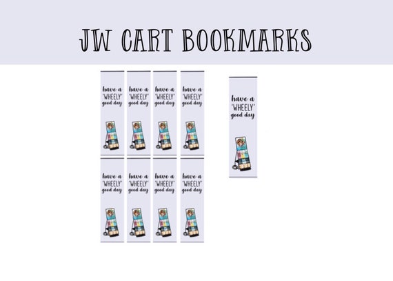 Printable Jw Card Jw Printable Jw Cart Jw Bookmark | Etsy