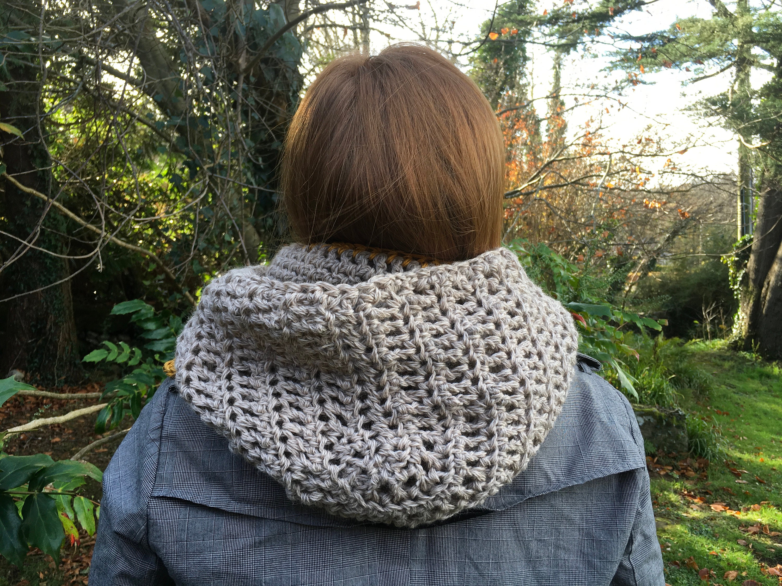 PDF Hooded Cowl Pattern - Scarf Pattern - Winter Crochet Pattern - Hood ...