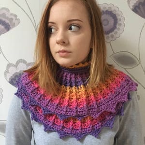 PDF Crochet collaret pattern - scarf neckwarmer cowl