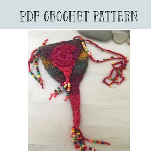 PDF Crochet pixie bag pattern-  boho stash purse -easy beginners