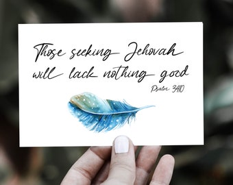 JW printable scripture postcard - Christian quote - letter writing - Jehovah’s witnesses - best life ever - Jw witnesses
