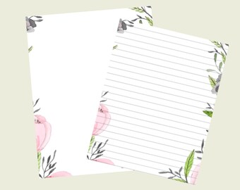 JW printable letter writing paper - floral notepaper - best life ever - Jw baptism pioneer gift - zoom ministry