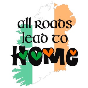 Irland Home SVG Karte - irische schneiden Datei - Sublimation Aufkleber Transfer - Cricut druckbare - irische druckbare
