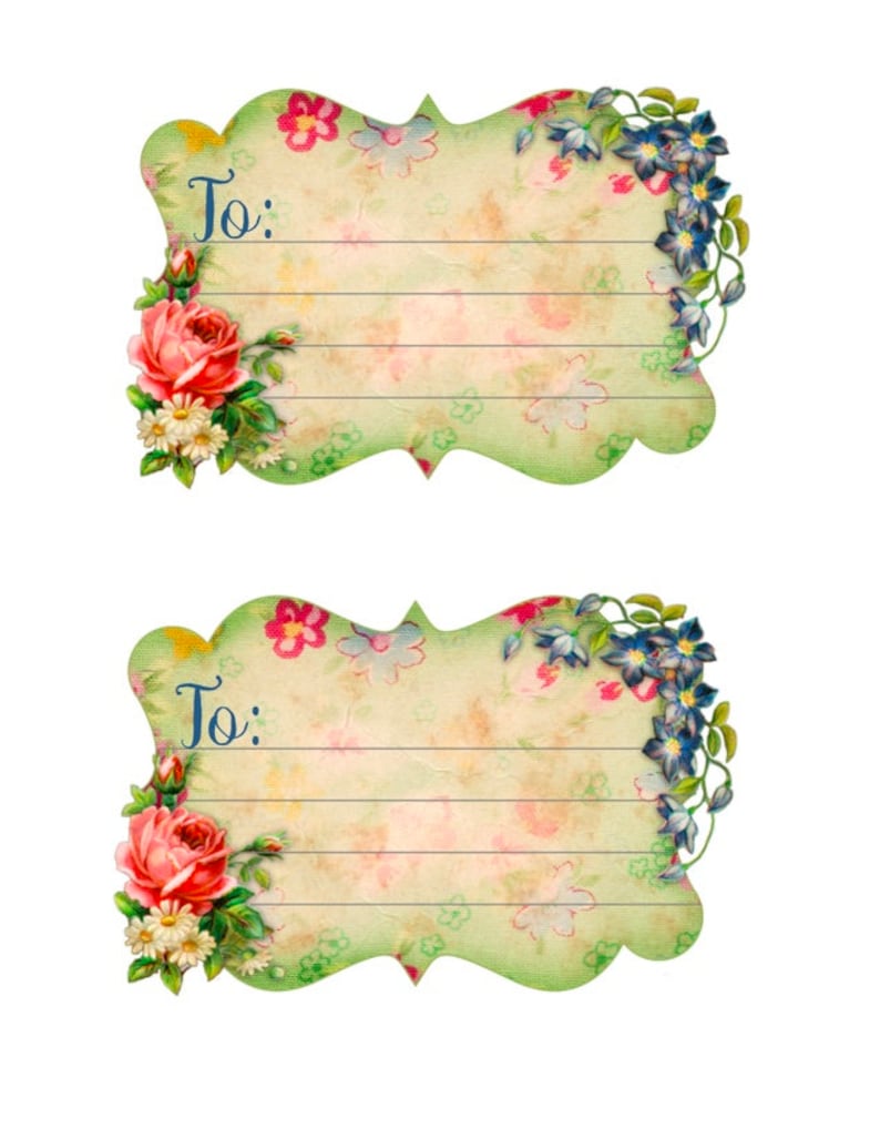 Large Printable Address Labels Vintage Ephemera Cricut Etsy