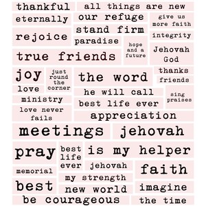 JW Printable Words - Bible Journal - Card Making - Jehovahs Witnesses ...