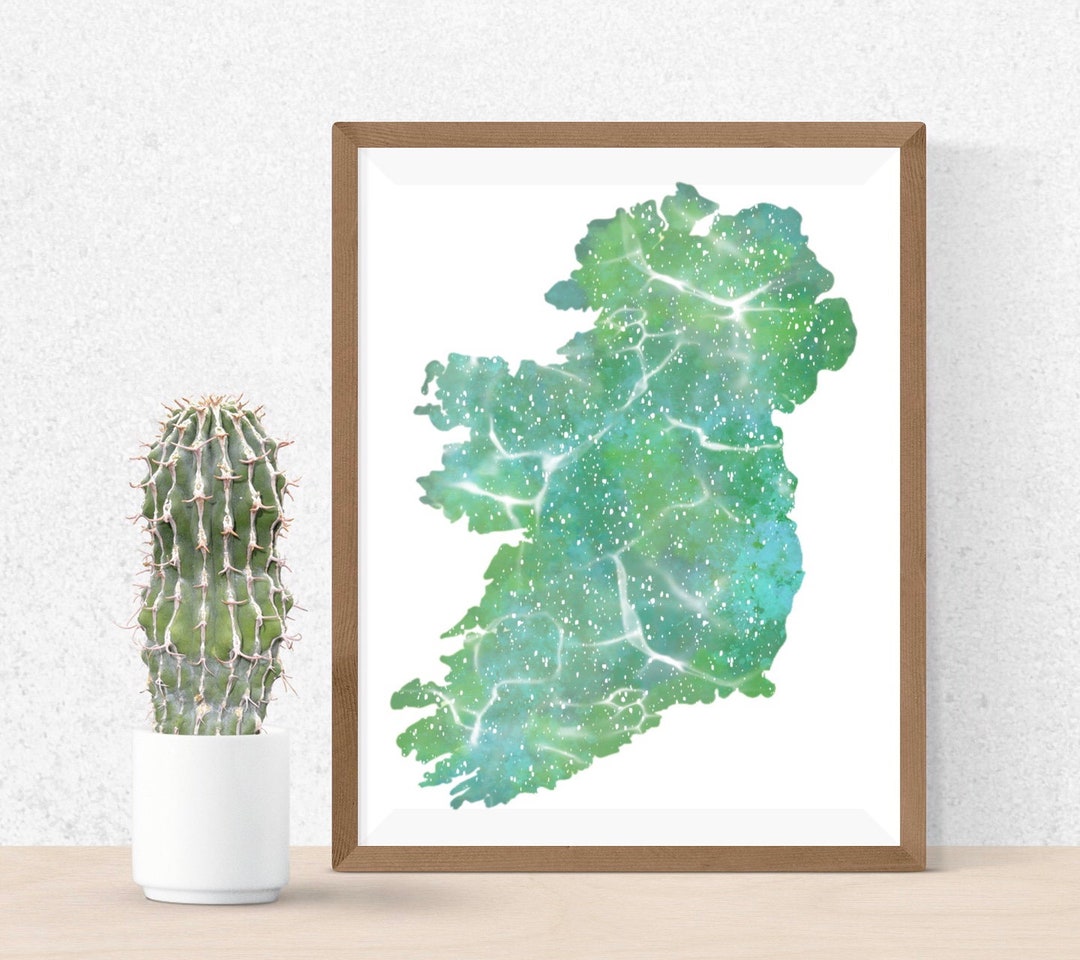 Ireland Map Wall Art Ireland Map Art Ireland Printable Irish Printable