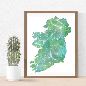 Irland Karte Wandkunst - Irland Karte Kunst - Irland druckbare - irisch druckbare