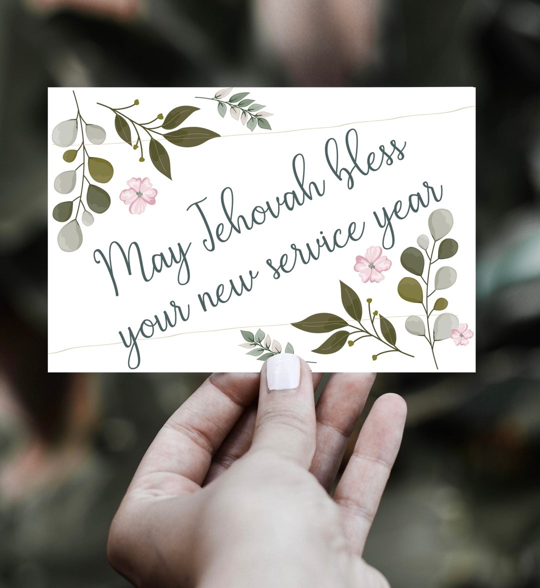 JW Printable New Service Year Card Pioneer Gift Postcard Best Life Ever