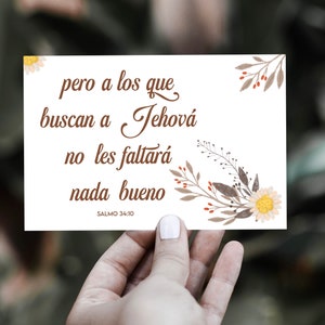JW Espanol - carte postale des Écritures - Citation chrétienne - Écriture de lettres - Témoins de Jéhovah - meilleure vie de tous les temps - Témoins Jw