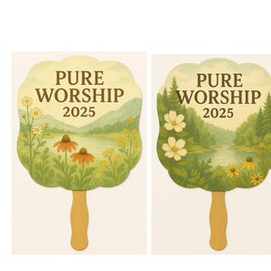Éventail imprimable JW Pure Worship 2025 - Témoins de Jéhovah - cadeau de baptême - école pionnière -