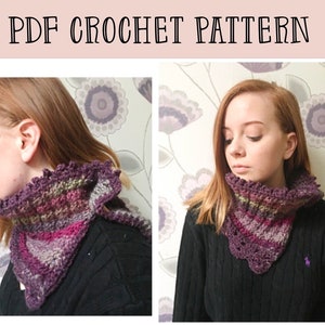 PDF Crochet collar  pattern - pdf collared  - cowl pattern -crochet pdf - neckwarmer pattern - autumn cowl - fall scarf