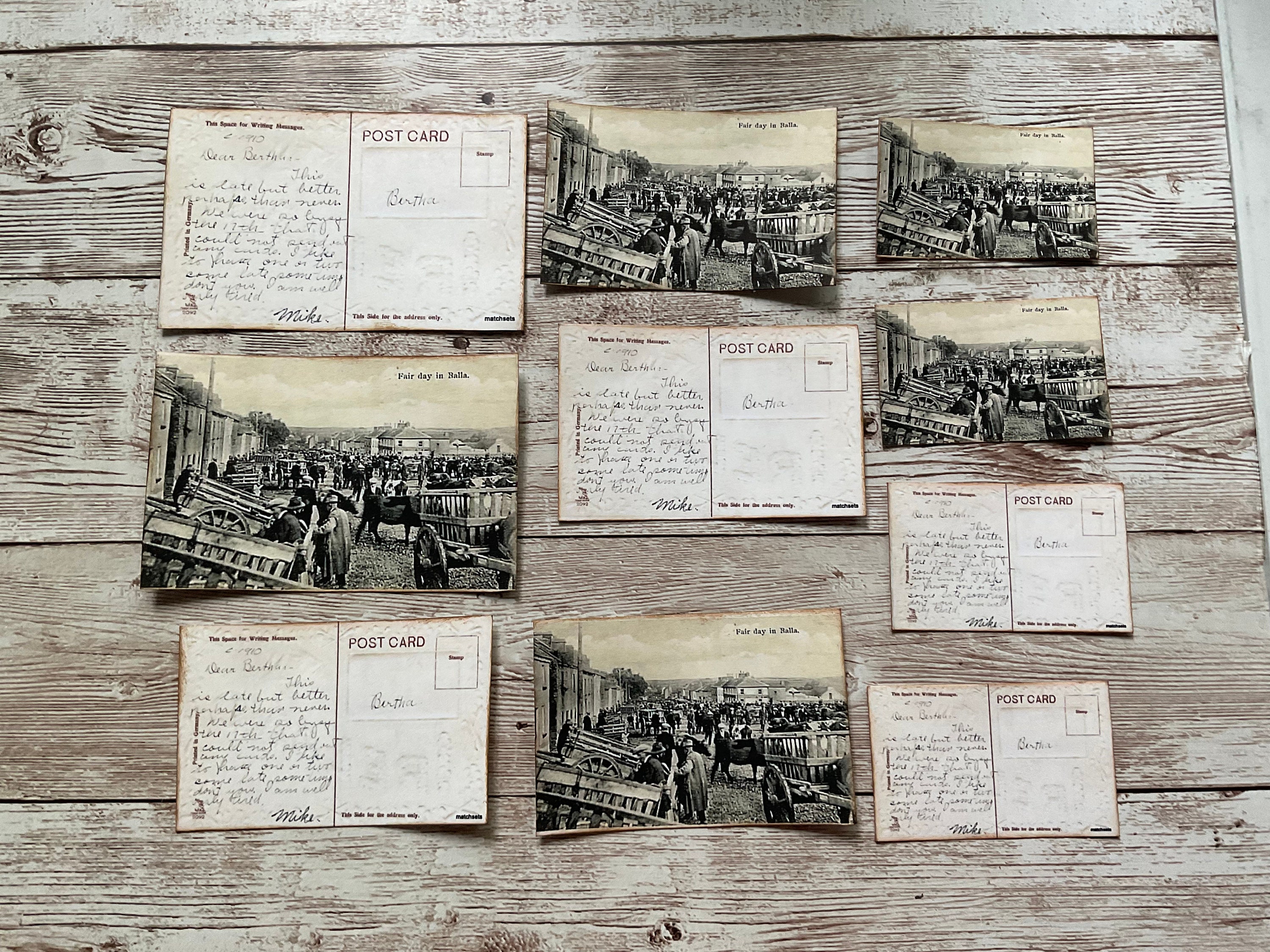 Printable Mini Vintage Irish Postcards - Ireland Ephemera - Digikit ...